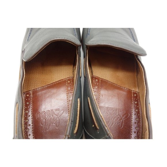 Johnston Murphy Black Leather Dress Casual Slip On Loafers Shoes Men\'s 10 M